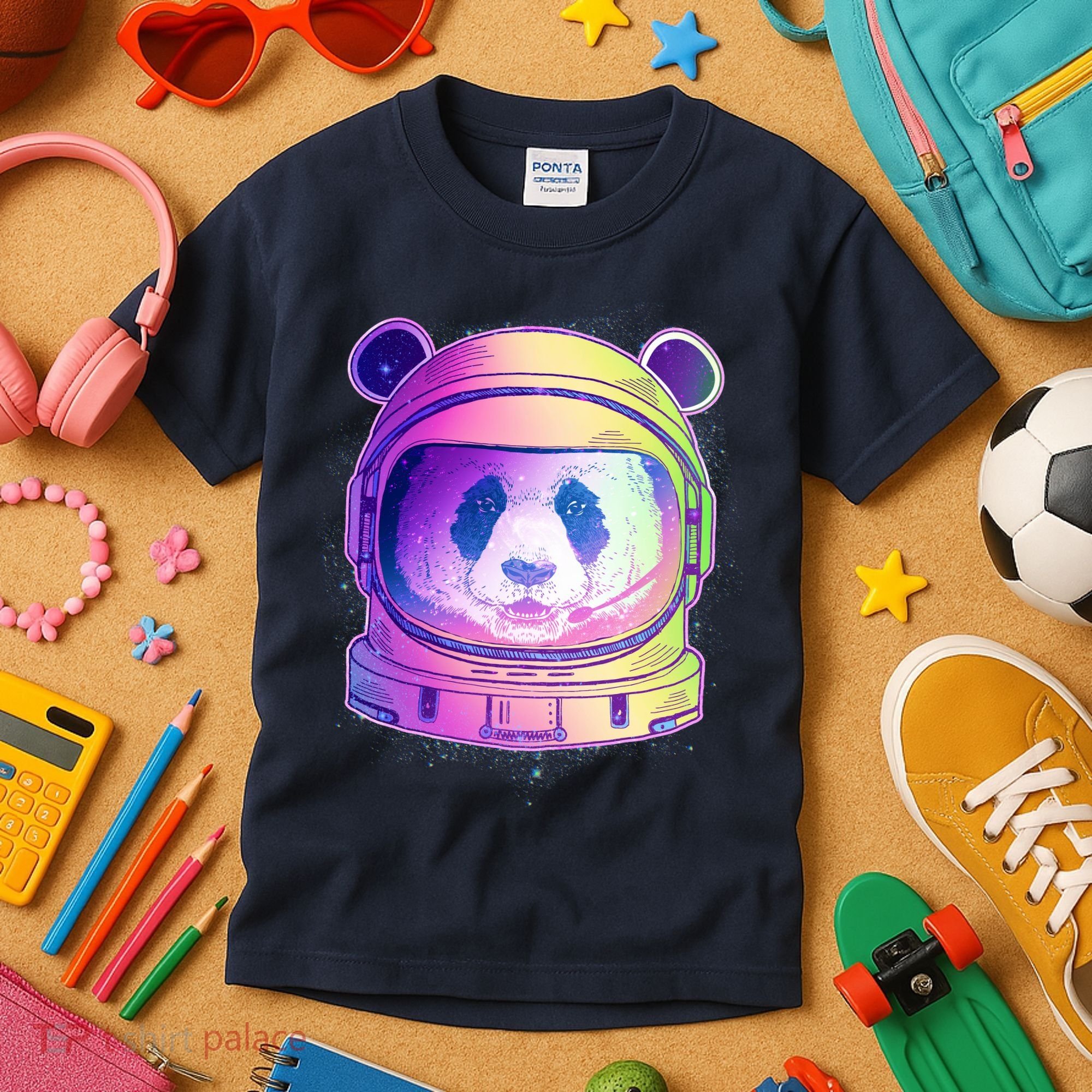 Space Astro Panda Kids T-Shirt