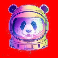 Space Astro Panda Santa Hat thumb 1