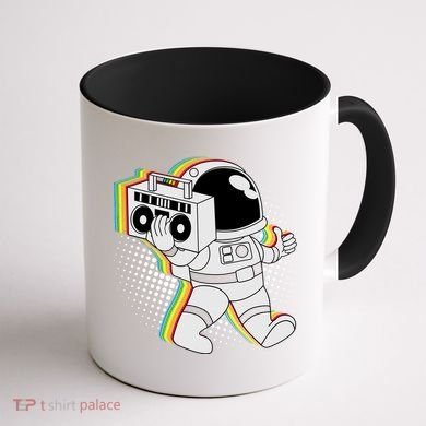 Space Astronaut Boombox Coffee Mug back