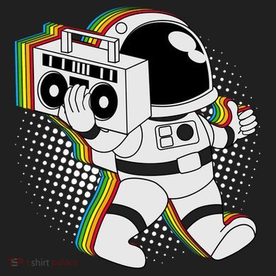 Space Astronaut Boombox Zone Performance Long-Sleeve T-Shirt