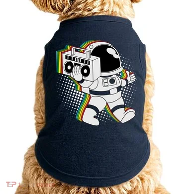 Space Astronaut Boombox Doggie Tank