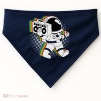 Space Astronaut Boombox USA-Made Doggie Bandana thumb 0