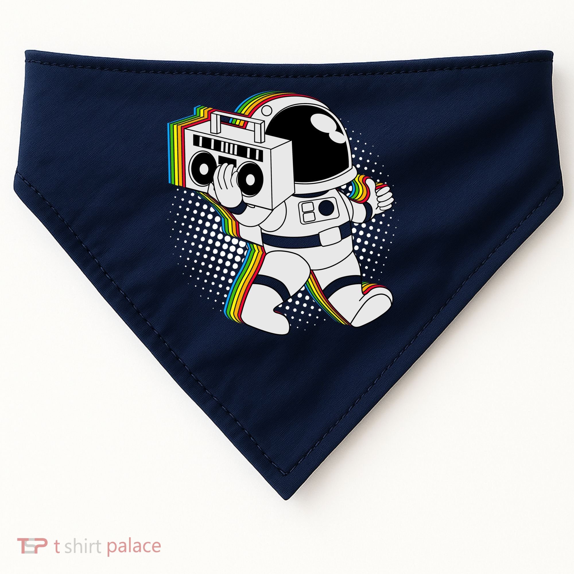 Space Astronaut Boombox USA-Made Doggie Bandana