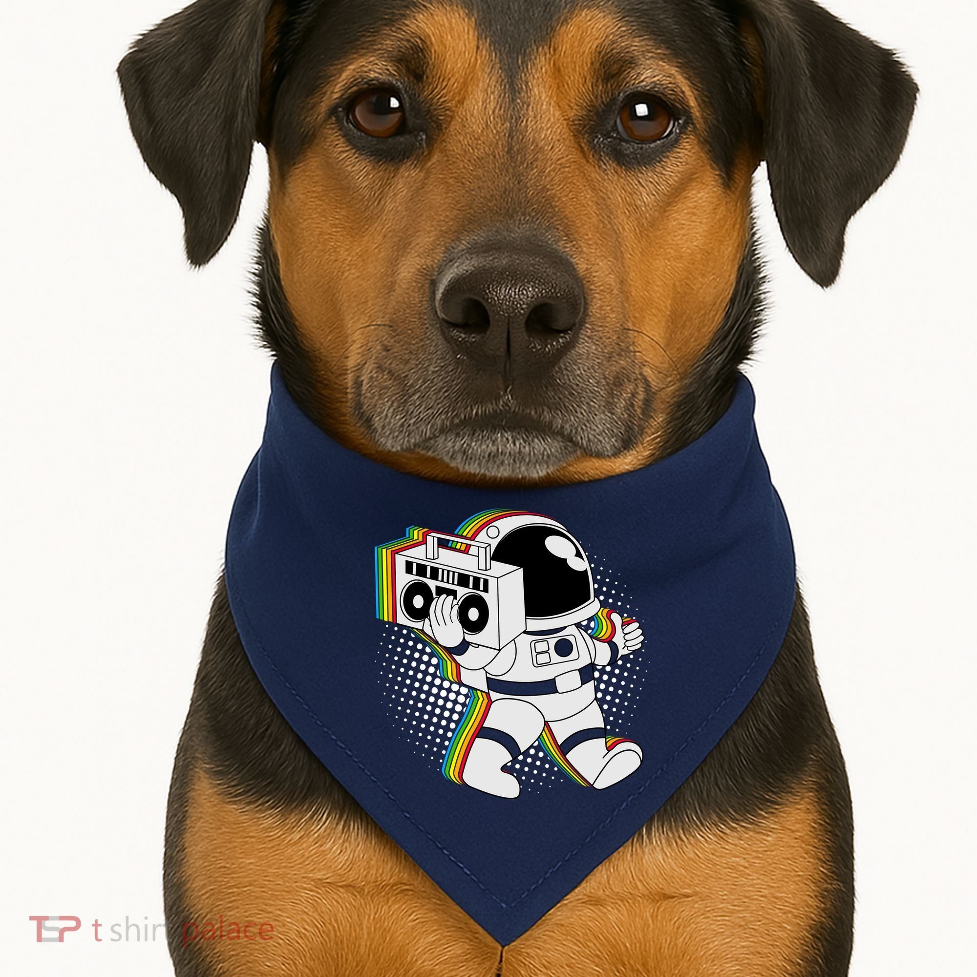 Space Astronaut Boombox USA-Made Doggie Bandana