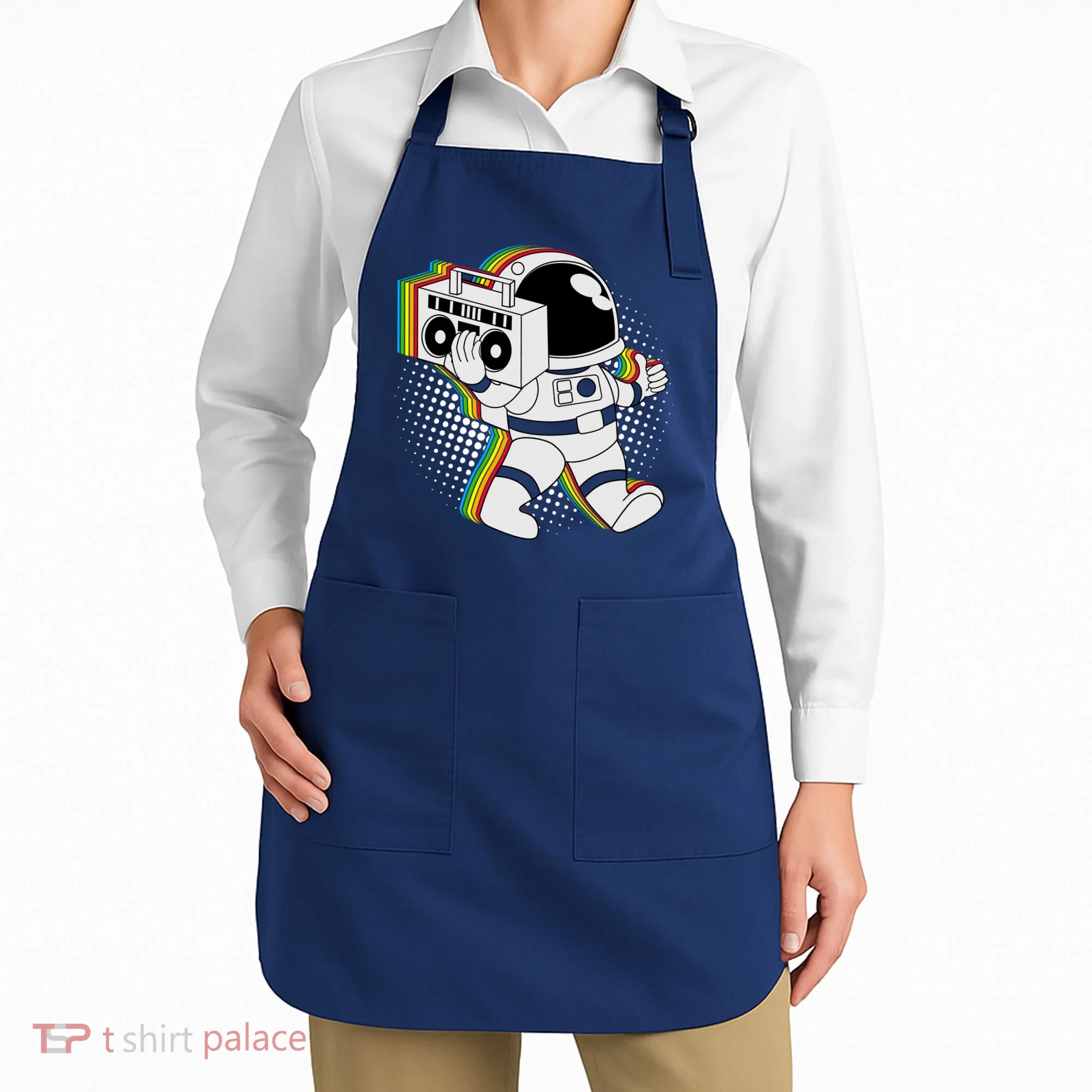 Space Astronaut Boombox Apron