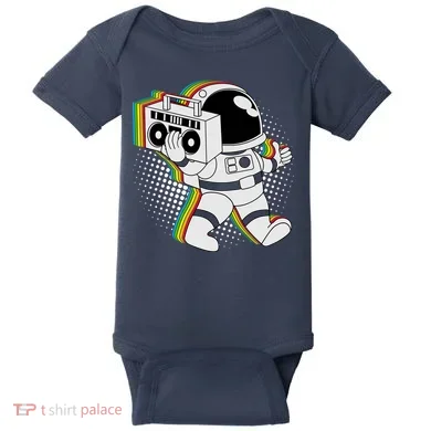 Space Astronaut Boombox Baby Bodysuit