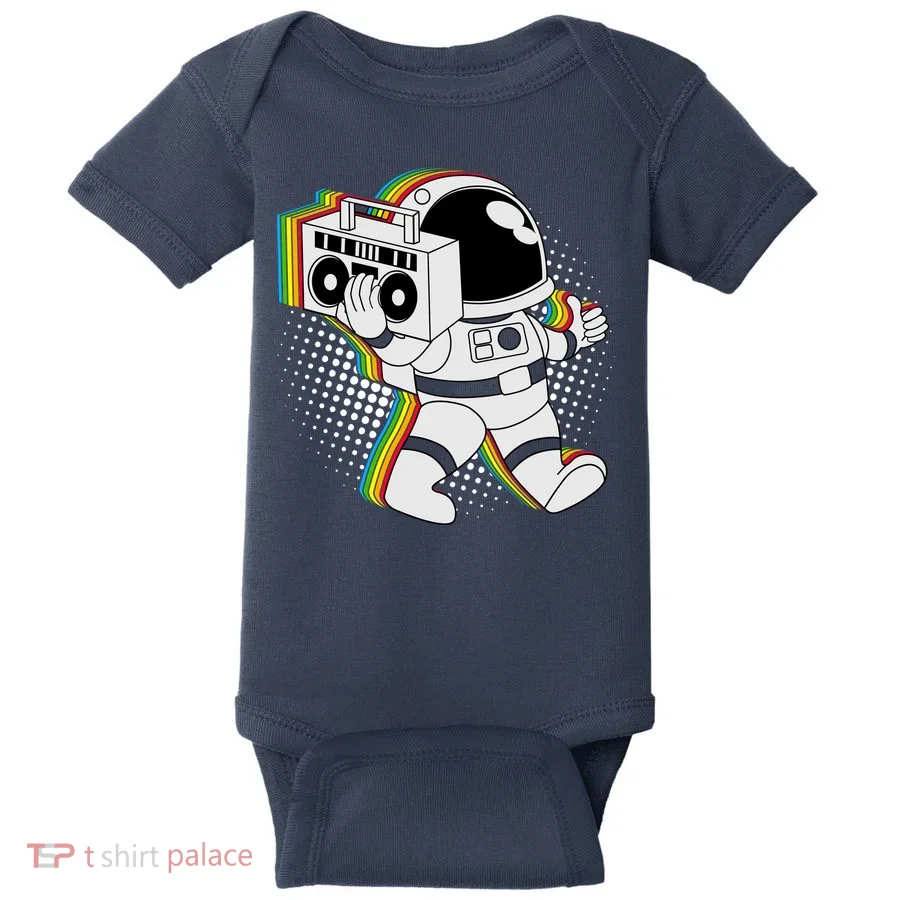 Space Astronaut Boombox Baby Bodysuit