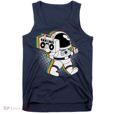 Space Astronaut Boombox Tank Top