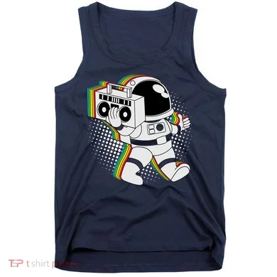 Space Astronaut Boombox Tank Top
