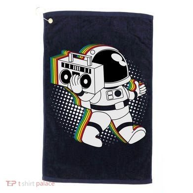 Space Astronaut Boombox Golf Towel