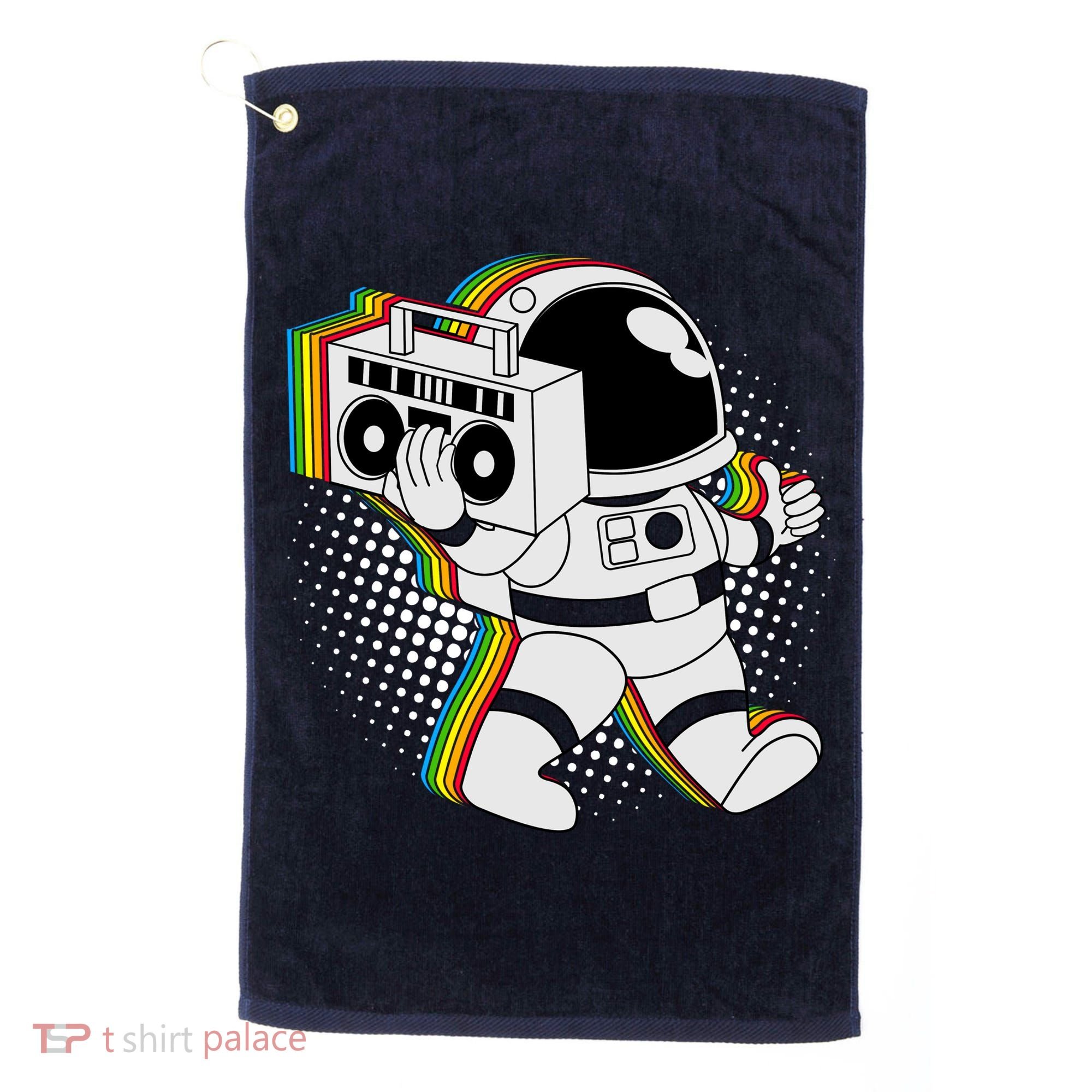 Space Astronaut Boombox Golf Towel