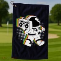 Space Astronaut Boombox Golf Towel thumb 1