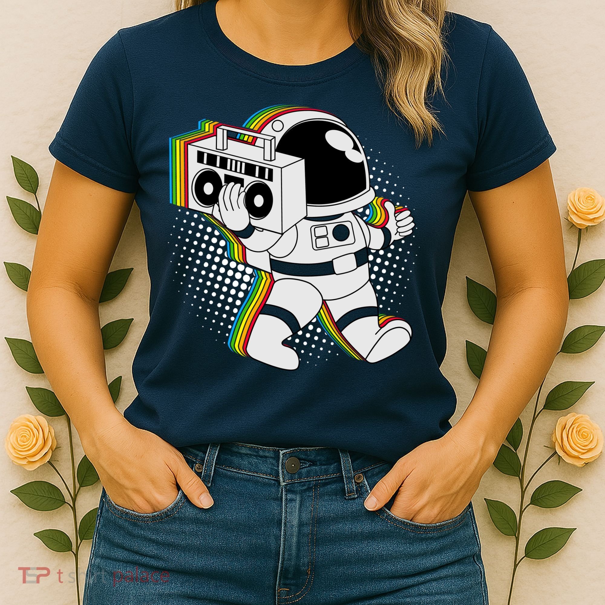Space Astronaut Boombox Women's T-Shirt