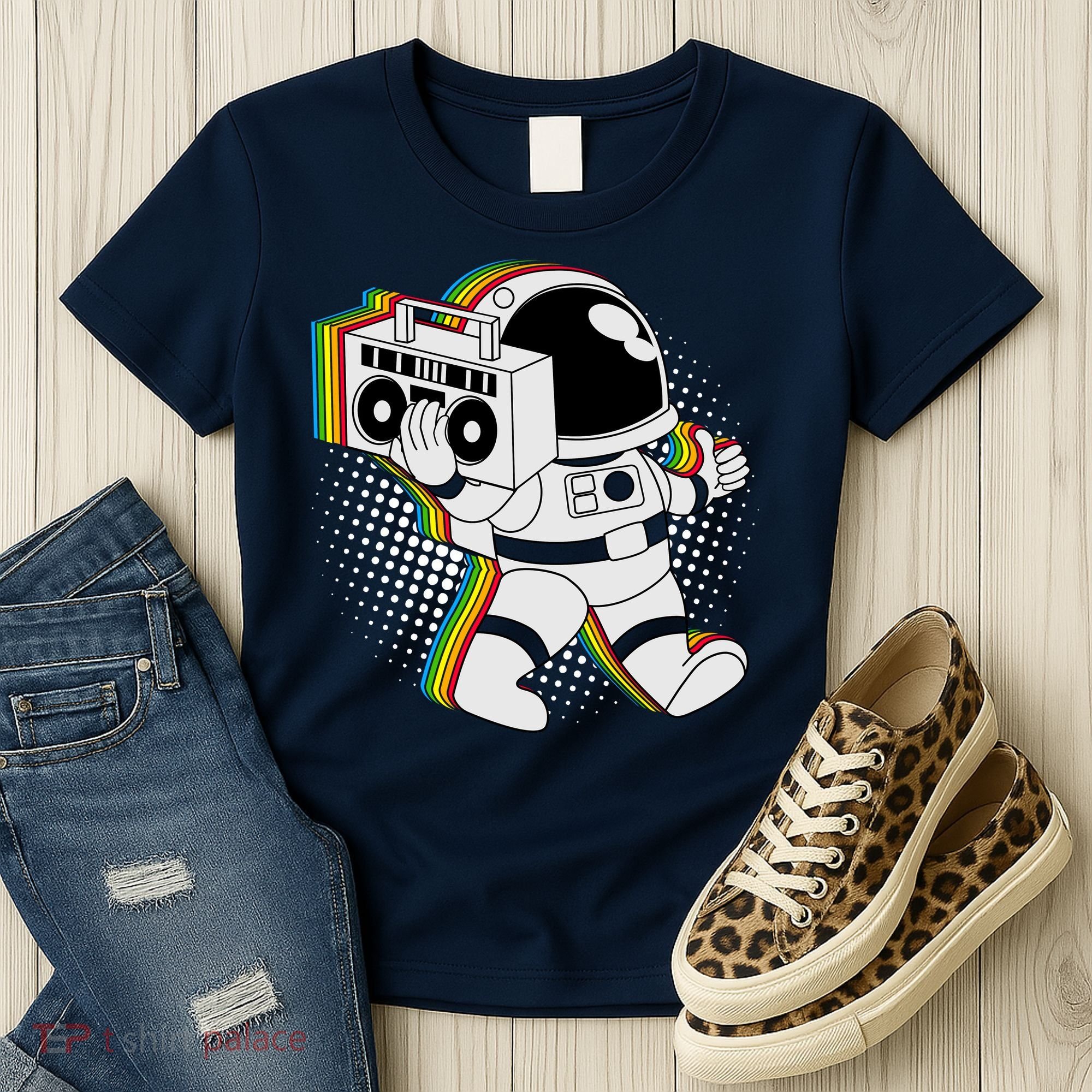 Space Astronaut Boombox Women's T-Shirt
