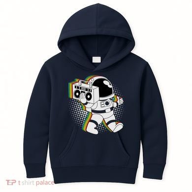 Space Astronaut Boombox Kids Hoodie