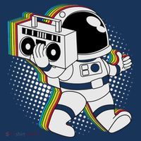 Space Astronaut Boombox Kids Hoodie thumb 5