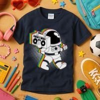 Space Astronaut Boombox Kids T-Shirt thumb 3