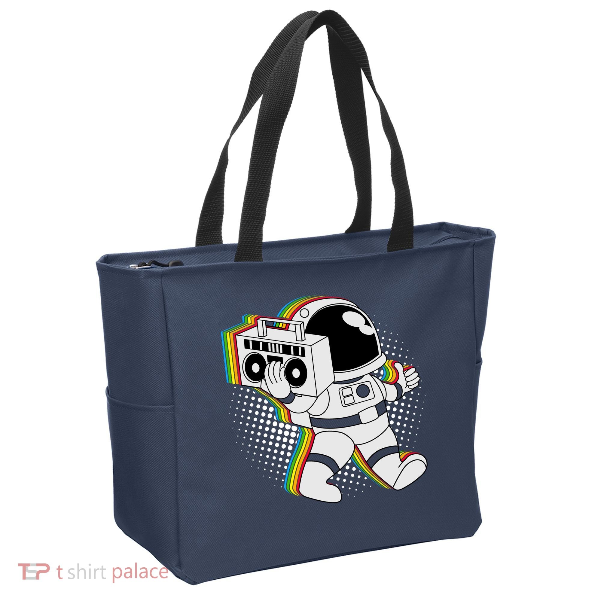 Space Astronaut Boombox Tote Bag