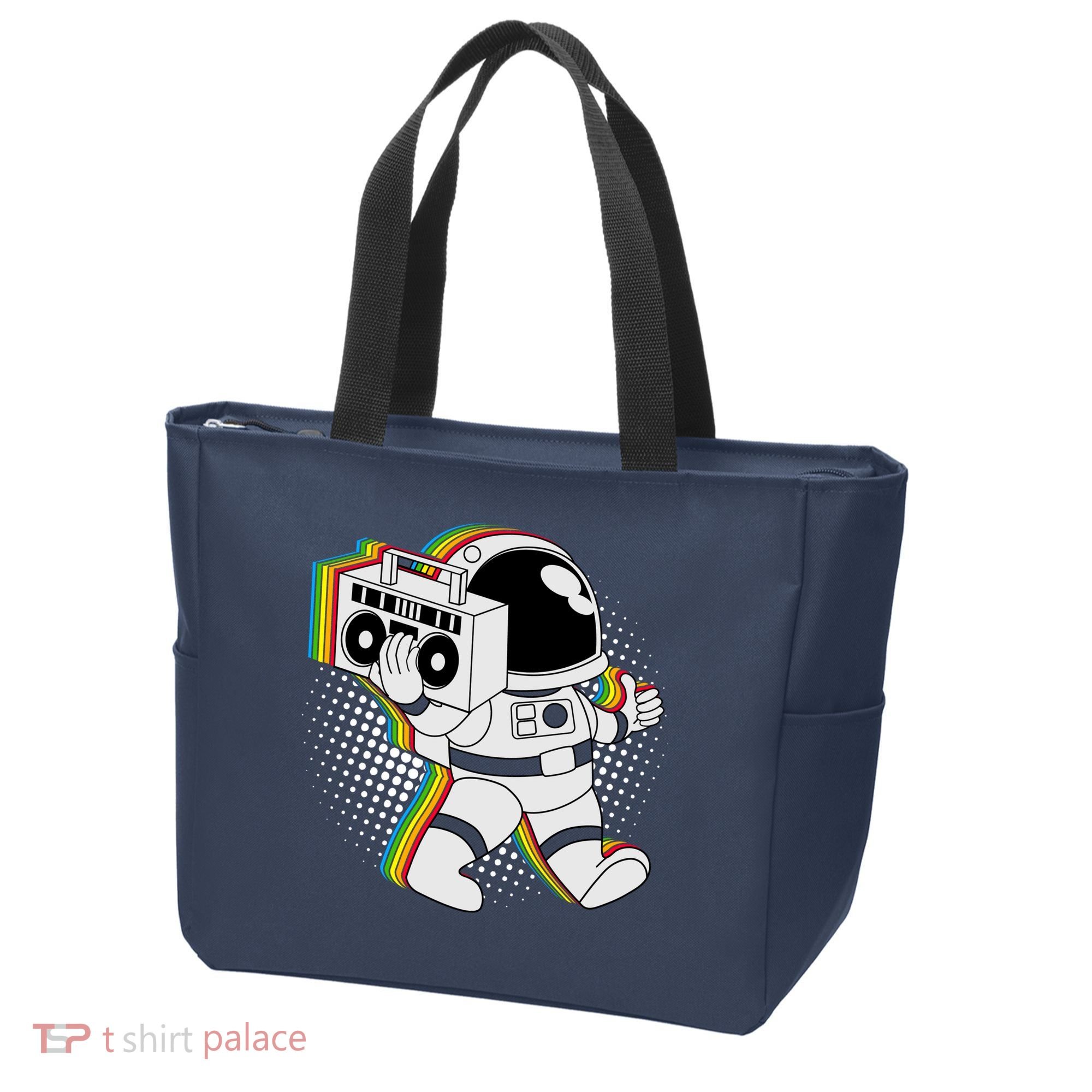 Space Astronaut Boombox Tote Bag