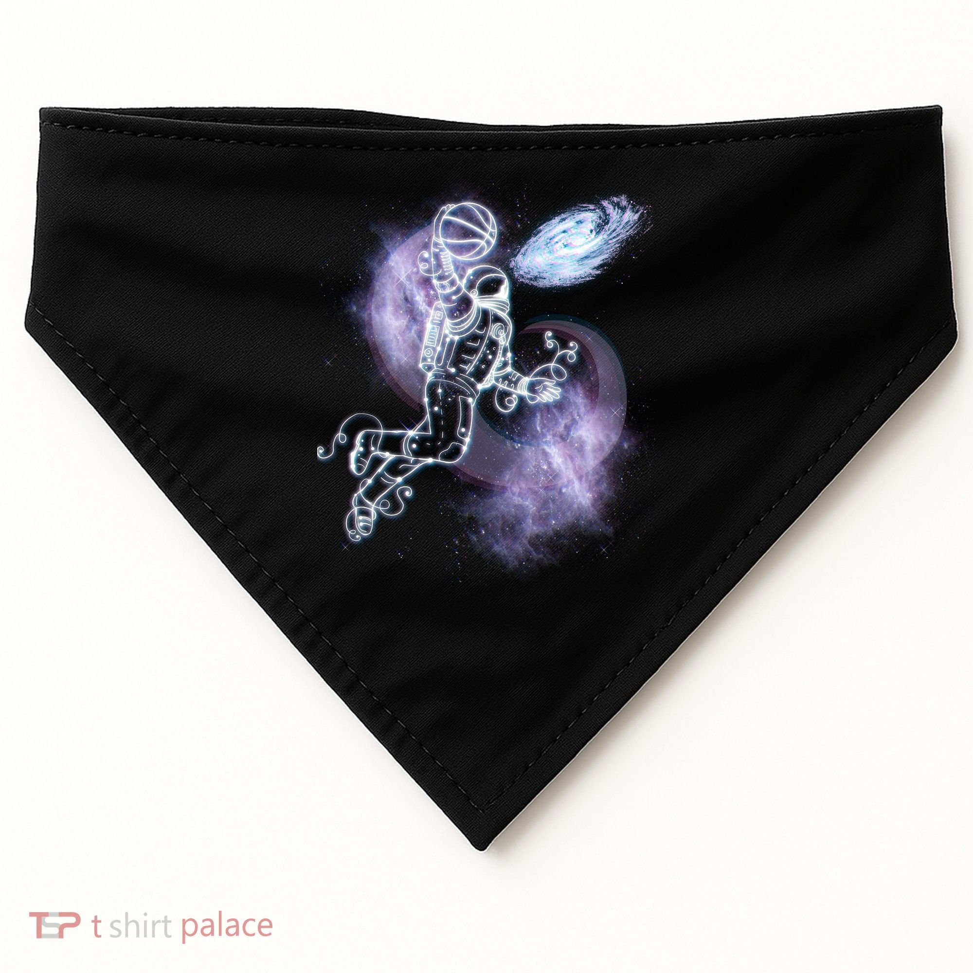 Space Astronaut Dunk Nebula Jam USA-Made Doggie Bandana