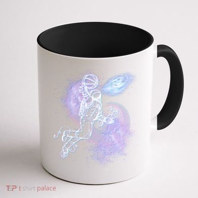 Space Astronaut Dunk Nebula Jam Coffee Mug back