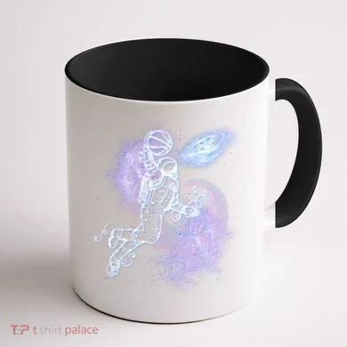 Space Astronaut Dunk Nebula Jam Coffee Mug back