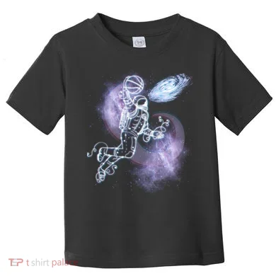 Space Astronaut Dunk Nebula Jam Toddler T-Shirt