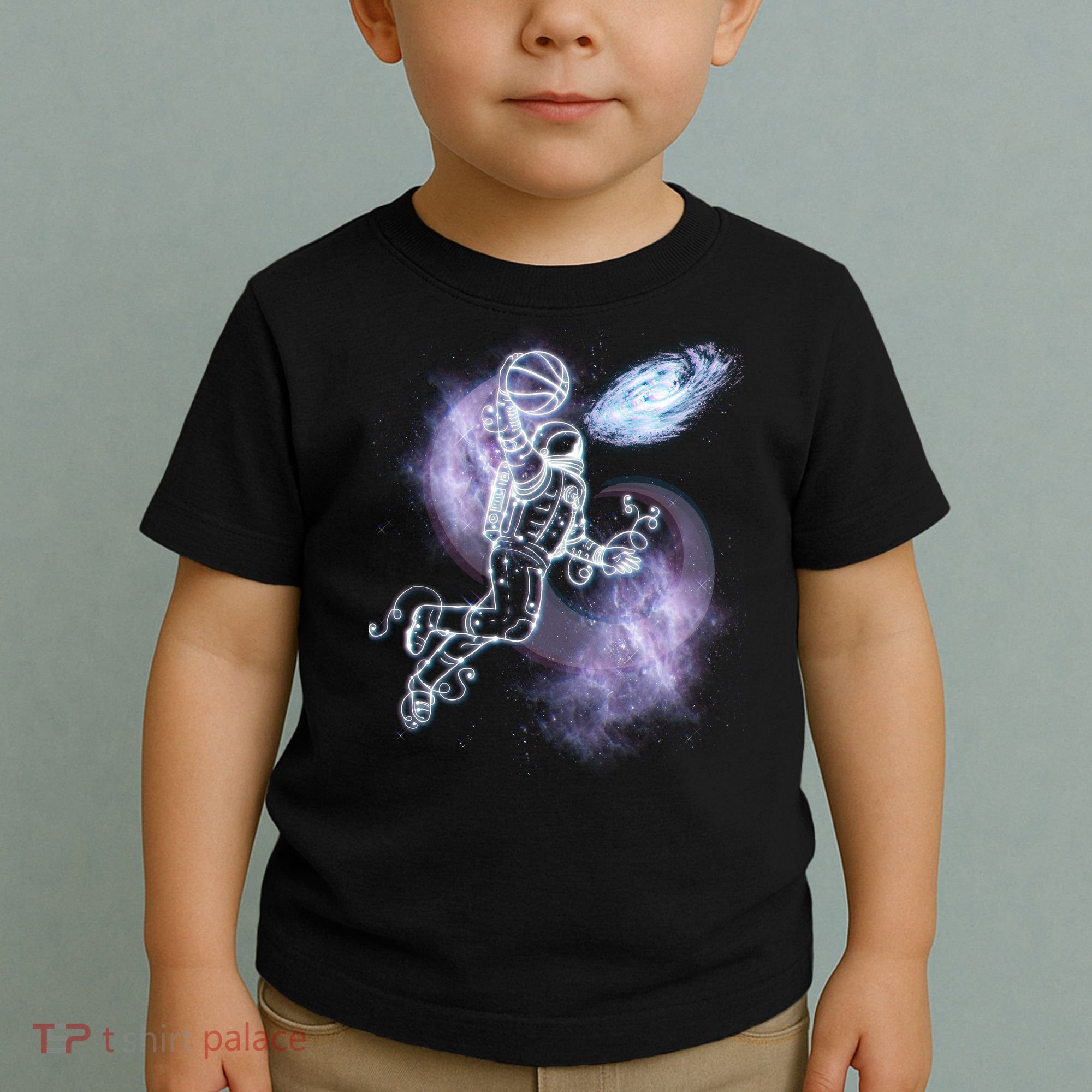 Space Astronaut Dunk Nebula Jam Toddler T-Shirt