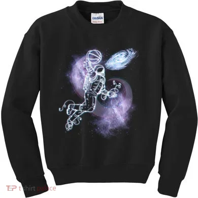 Space Astronaut Dunk Nebula Jam Kids Sweatshirt