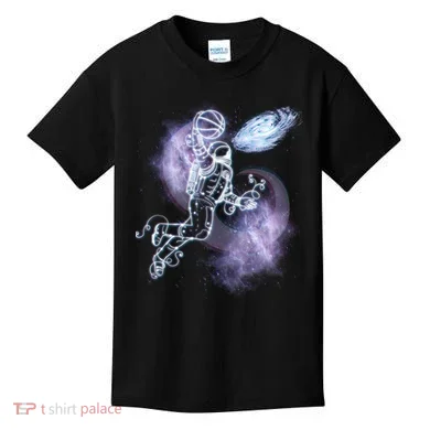 Space Astronaut Dunk Nebula Jam Kids T-Shirt
