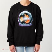 Space Astronaut Helmet Goldfish Women's Sweatshirt thumb 0