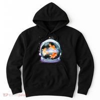 Space Astronaut Helmet Goldfish Hoodie thumb 0