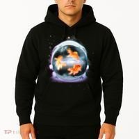 Space Astronaut Helmet Goldfish Hoodie thumb 2