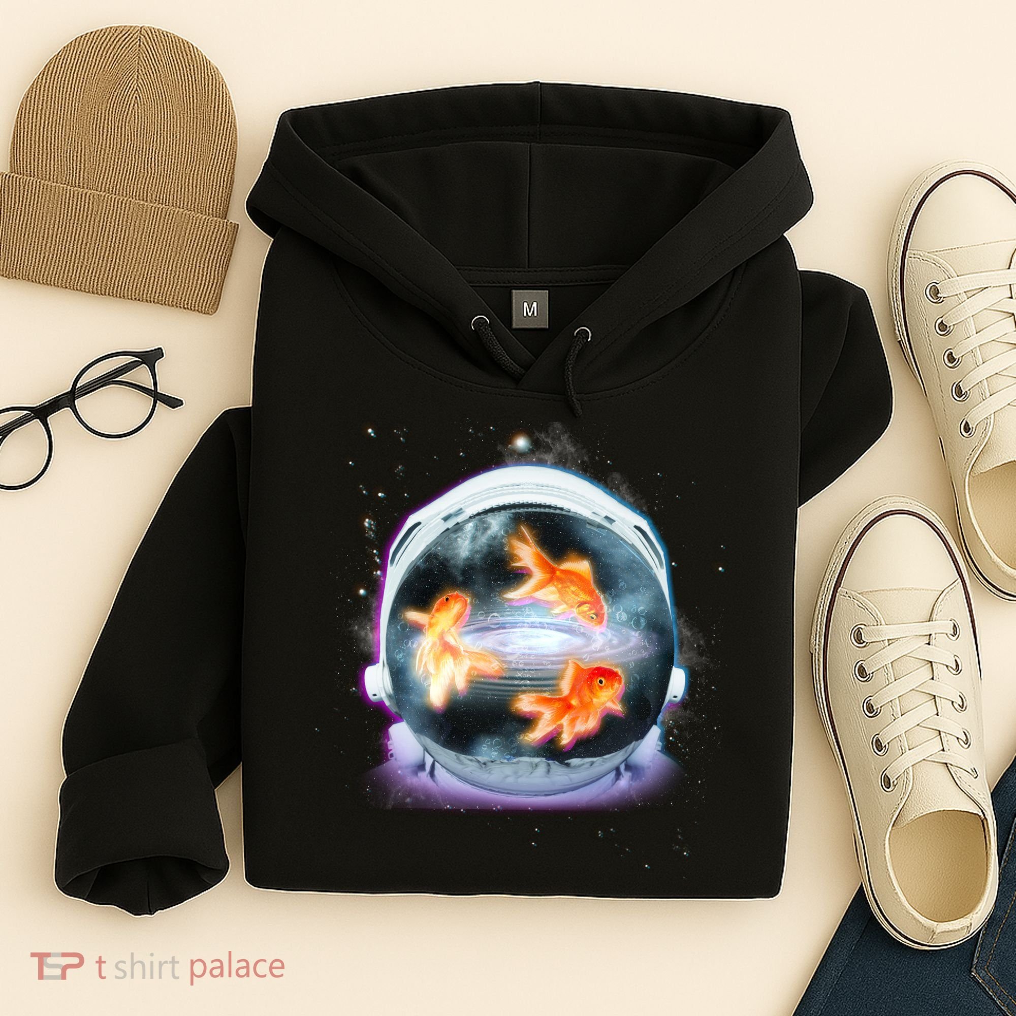 Space Astronaut Helmet Goldfish Hoodie