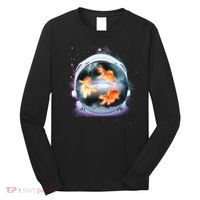 Space Astronaut Helmet Goldfish Long Sleeve Shirt thumb 0