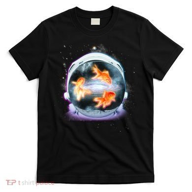 Space Astronaut Helmet Goldfish T-Shirt