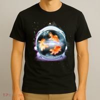 Space Astronaut Helmet Goldfish T-Shirt thumb 3