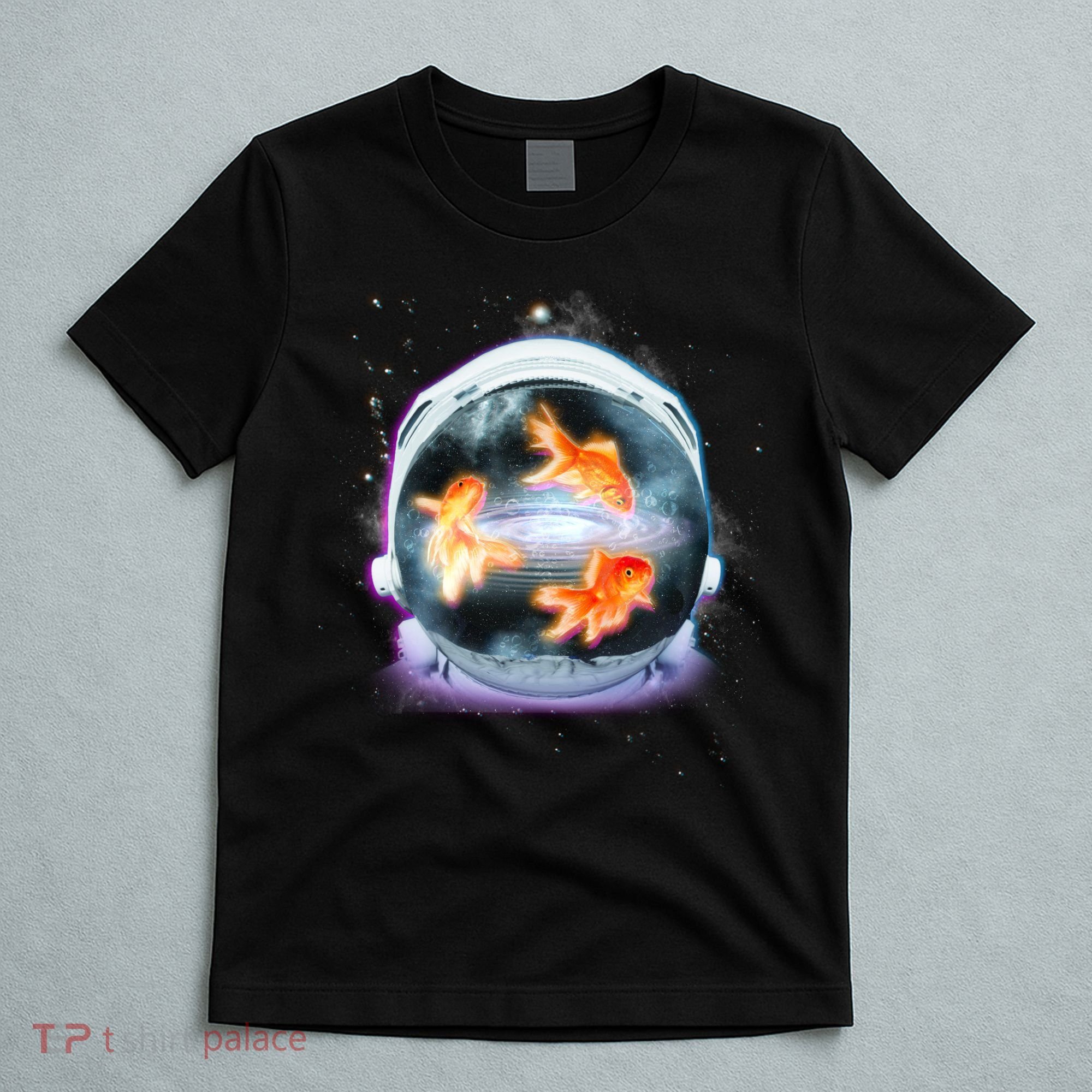 Space Astronaut Helmet Goldfish T-Shirt