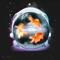 Space Astronaut Helmet Goldfish Bucket Hat thumb 4