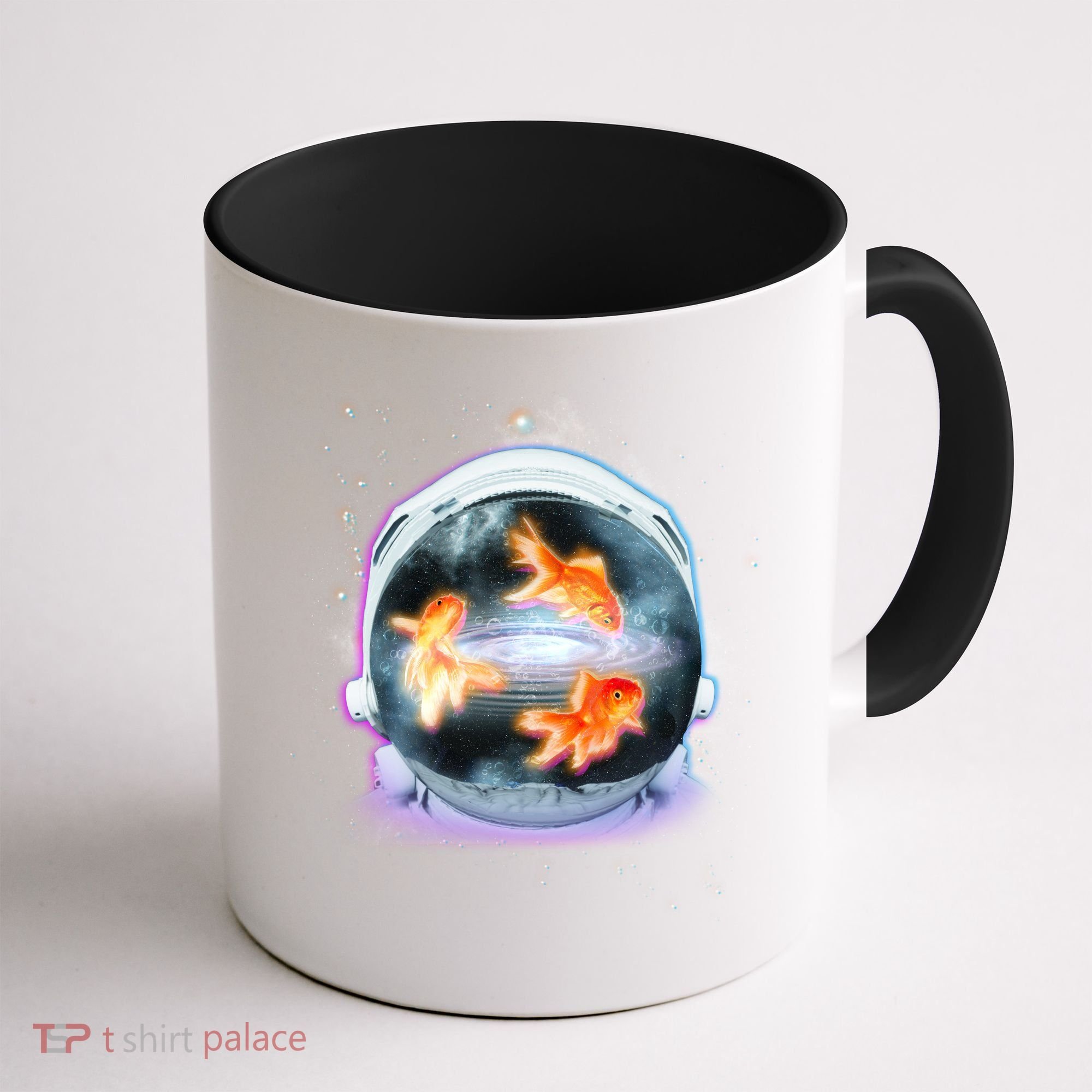 Space Astronaut Helmet Goldfish Coffee Mug