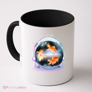 Space Astronaut Helmet Goldfish Coffee Mug