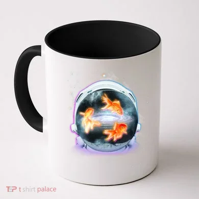 Space Astronaut Helmet Goldfish Coffee Mug