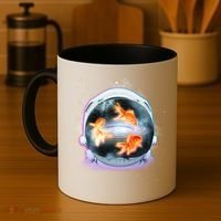 Space Astronaut Helmet Goldfish Coffee Mug thumb 4