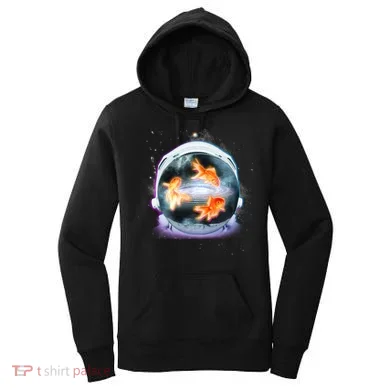 Space Astronaut Helmet Goldfish Women's Hoodie
