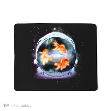 Space Astronaut Helmet Goldfish Mousepad