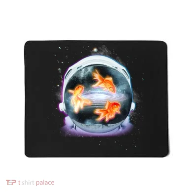 Space Astronaut Helmet Goldfish Mousepad