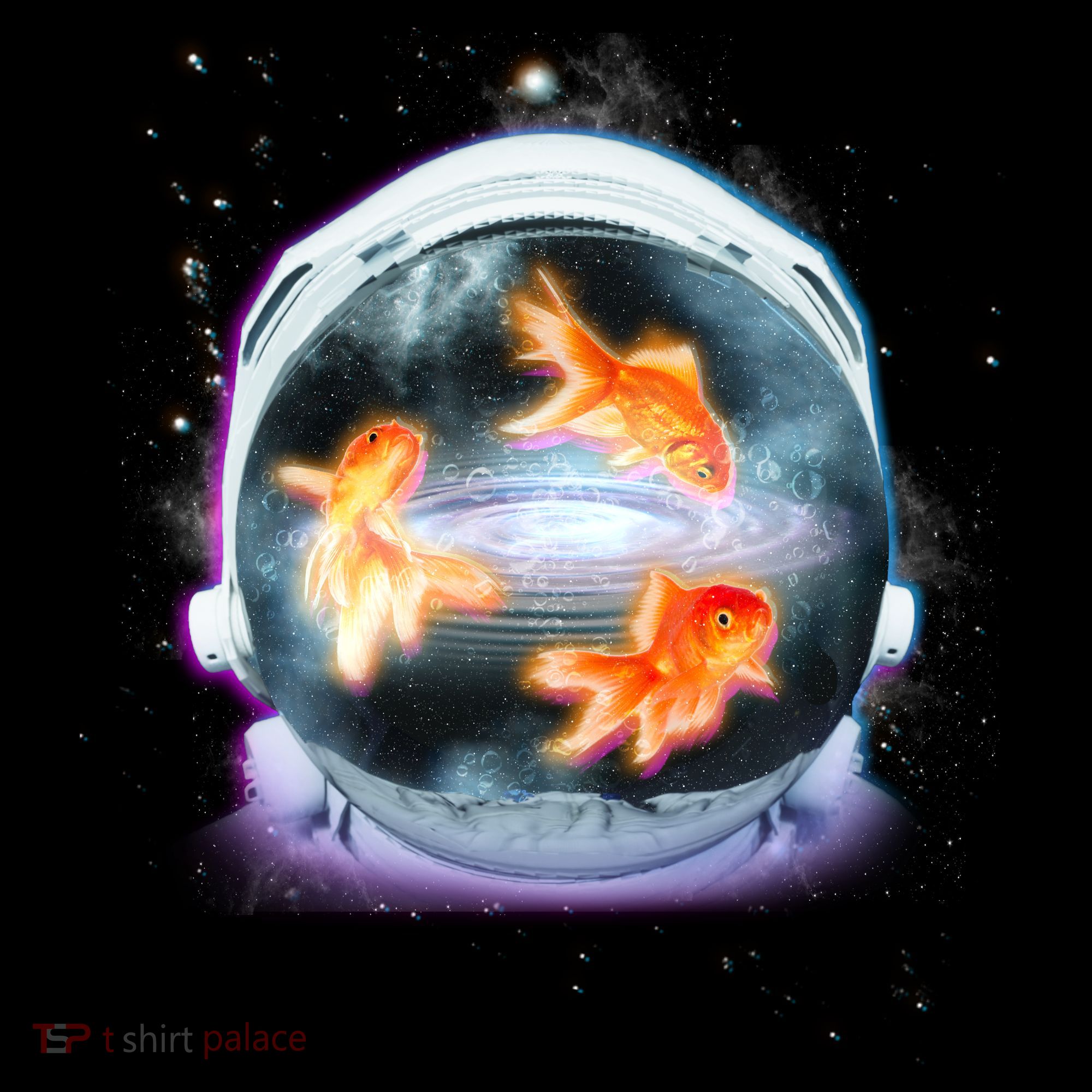 Space Astronaut Helmet Goldfish Mousepad