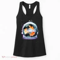 Space Astronaut Helmet Goldfish Women's Tank Top thumb 0