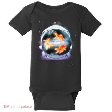 Space Astronaut Helmet Goldfish Baby Bodysuit