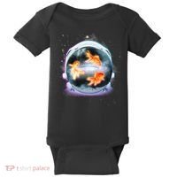 Space Astronaut Helmet Goldfish Baby Bodysuit thumb 0